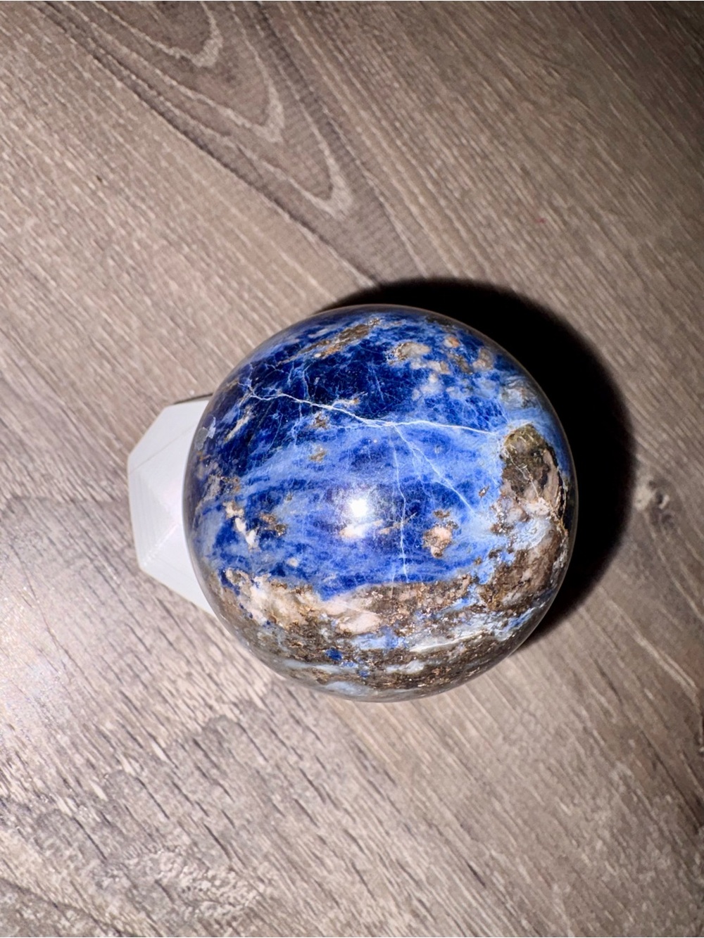 Blue and Brown Decorative Crystal Sphere - Home Accents